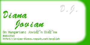 diana jovian business card